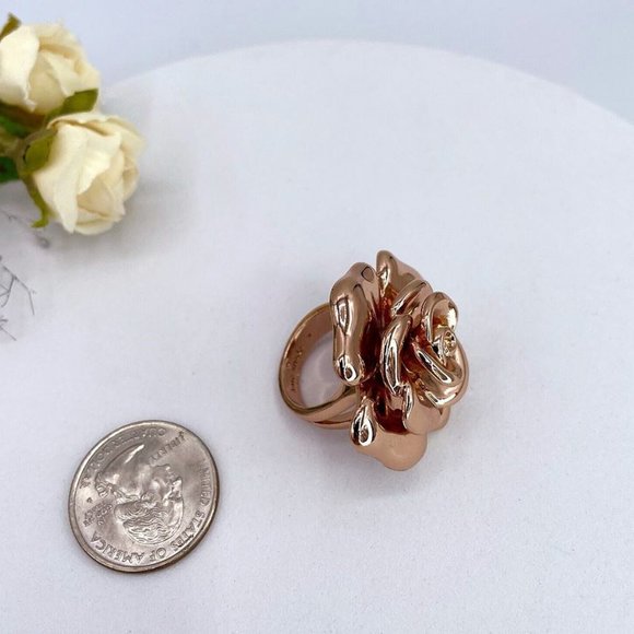 kate spade new york 14k Rose Gold-Plated Flower Ring size of 6 - Picture 3 of 4